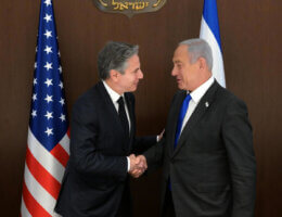 Israeli Prime Minister Benjamin Netanyahu meets US Secretary of State Antony Blinken on January 30, 2023. (Photo: Israeli Prime Minister Office via APA Images)