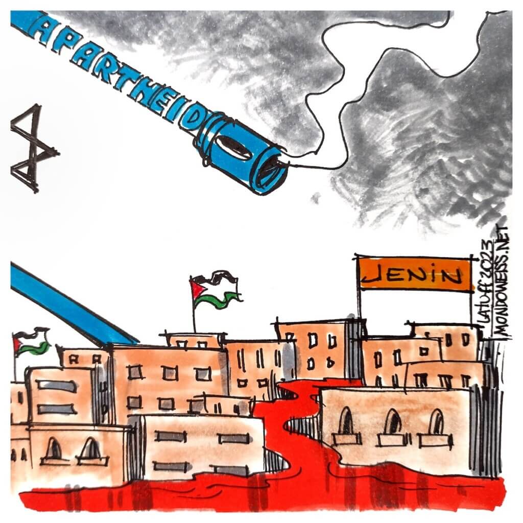 The Jenin massacre (Image: Carlos Latuff)