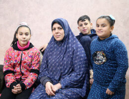 Riham Al-Bala’wi and her three children