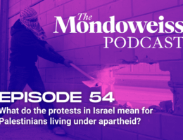 The Mondoweiss Podcast, Episode 54. What do the protests in Israel mean for Palestinians living under apartheid?