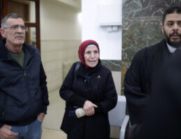 Photo: ﻿Khairi (l) and Rana al-Hallaq, parents of Eyad al-Halaq, attend the court hearing for the suspect in their son's murder in Jerusalem on January 1, 2023. (Photo: Saeed Qaq/APA Images)