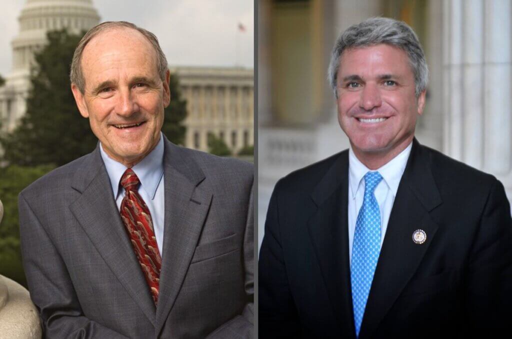 Senator Jim Risch (R-ID) and Representative Michael McCaul (R-TX) (Photos: Wikimedia)