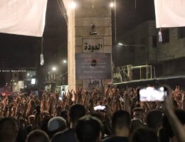 Palestinians cheer following the Israeli withdrawal from Jenin. (Photo: Wahaj Bani Moufleh via social media)