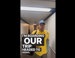 Eric Adams, mayor of NYC, leaves for Israel, Aug. 20, 2023. Screenshot from video he posted on twitter.