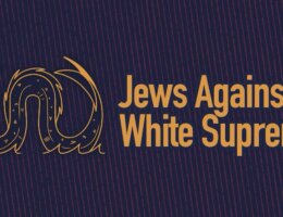 The logo for Jews Against White Supremacy (JAWS) designed by Adam Garvey.