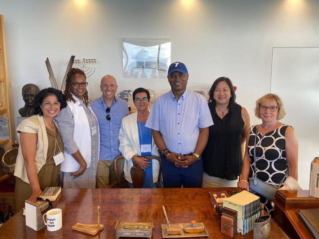 A photo posted to Facebook by Speaker Emanuel “Chris” Welch (third from right) showing the Illinois House Leadership mission during a visit in Tel Aviv. (Photo: Facebook/Emanuel Chris Welch)