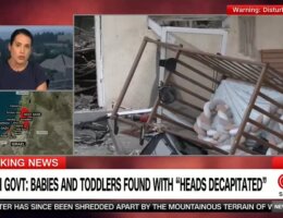 Screenshot from a CNN broadcast on Oct 11, 2023. (Screenshot via Twitter/X @CNN)