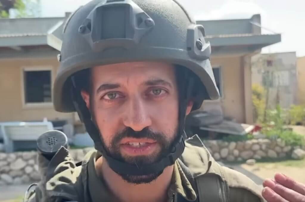 Major David Ben Zion in a screengrab from a video published by The Indepenedent.