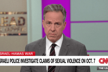 Screenshot from November 18, 2023, CNN report by Jake Tapper.