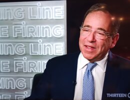 Tom Nides, former US ambassador to Israel now an Israel lobbyist, speaking on the PBS Show "Firing Line" on Nov. 10, 2023.