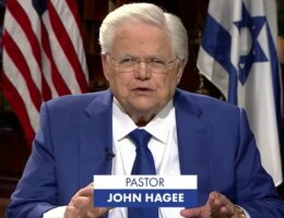 Screenshot of Cornerstone Church Pastor John Hagee appearing on the Fox News program "Life, Liberty & Levin" on October 23, 2023.