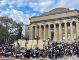 Art installation created by Pro-Palestine groups at Columbia University, November 9, 2023. (Photo: CUAD)