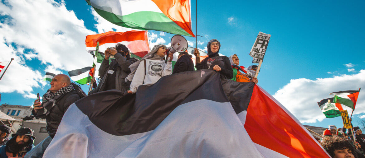 Upwards of 400,000 Pro-Palestine protestors take the streets in a national march in Washington DC to show support for Palestinians and call for a ceasefire and end the genocide in Gaza, January 13, 2024. (Photo: Eman Mohammed)