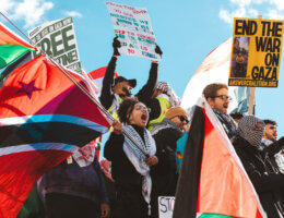 Upwards of 400,000 Pro-Palestine protestors take the streets in a national march in Washington DC to show support for Palestinians and call for a ceasefire and end the genocide in Gaza, January 13, 2024. (Photo: Eman Mohammed)