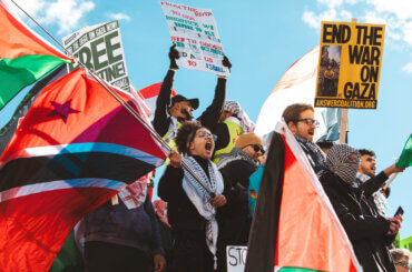 Upwards of 400,000 Pro-Palestine protestors take the streets in a national march in Washington DC to show support for Palestinians and call for a ceasefire and end the genocide in Gaza, January 13, 2024. (Photo: Eman Mohammed)