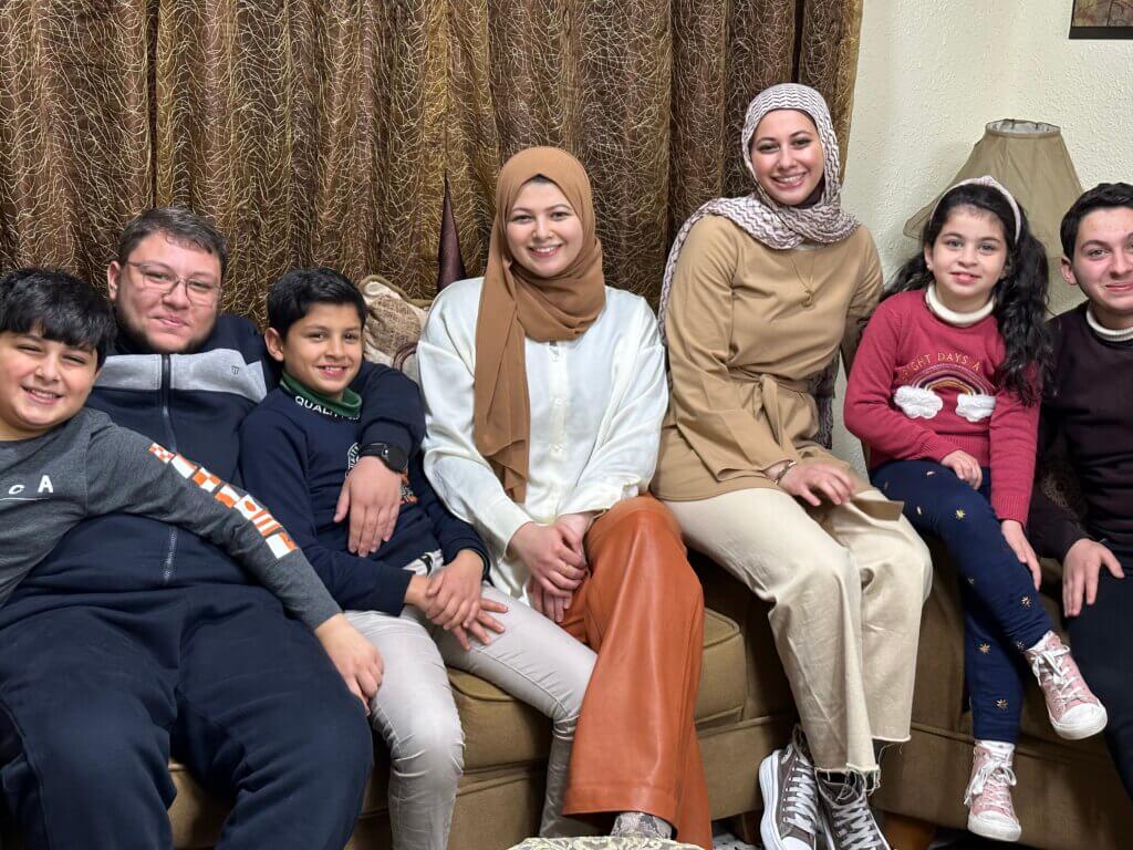 The Alagha family in Gaza.