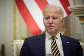 US President Joe Biden in Kyiv, Ukraine on February 20, 2023. (Photo: PRESIDENT OF UKRAINE via APA Images)