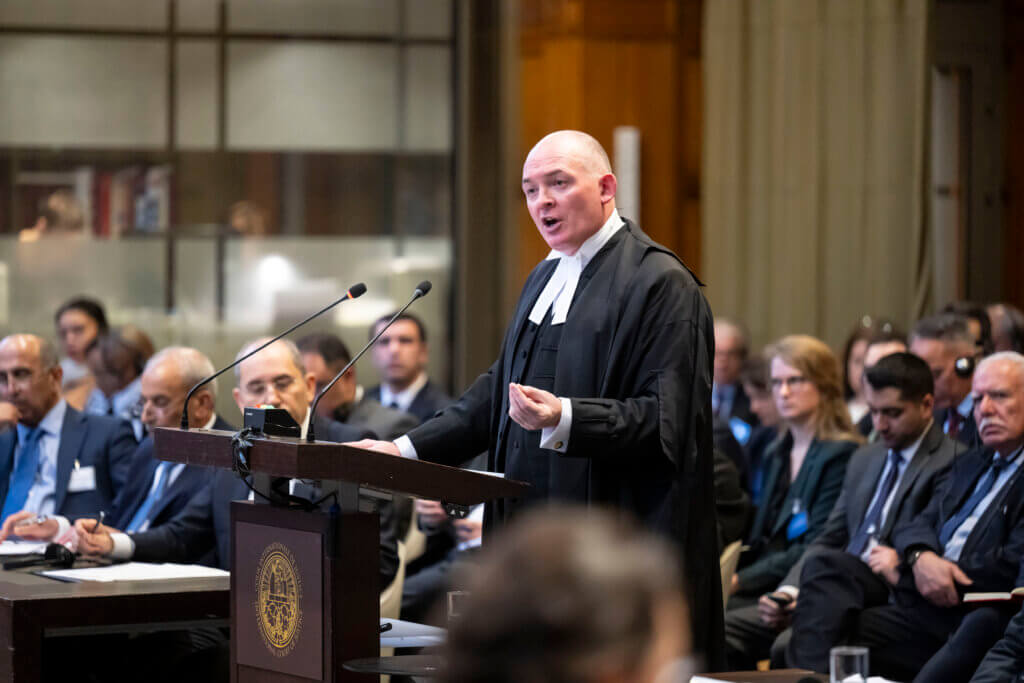 Mr Rossa Fanning, SC, Attorney General of Ireland presenting testimony before the International Court of Justice. (Photo: International Court of Justice)