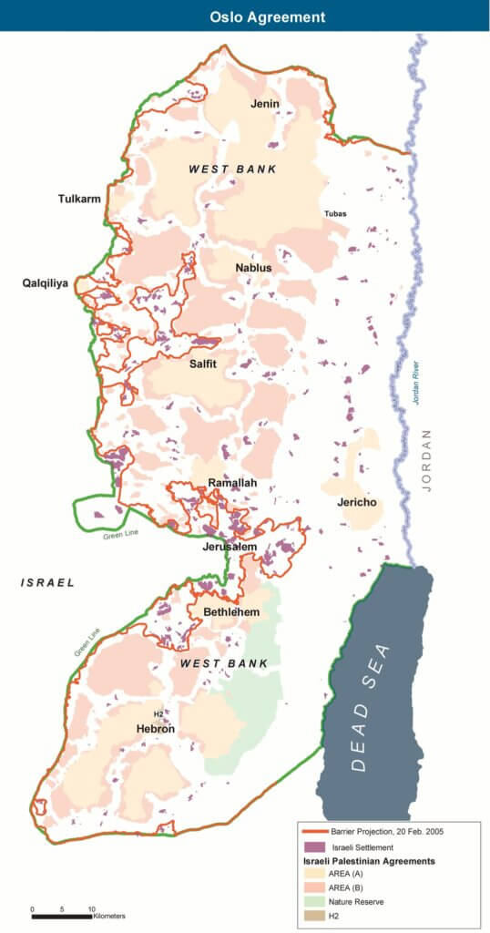 Map of the West Bank (Image: Wikimedia)
