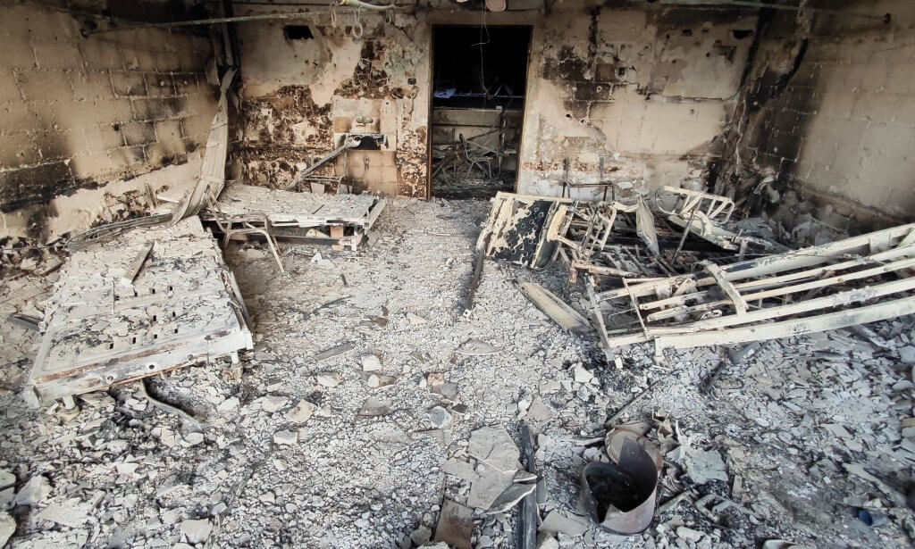 Aftermath of the invasion of al-Shifa Hospital in Gaza City, April 1, 2024. (Photo: Khaled Daoud /APA Images)