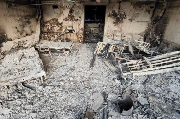 Aftermath of the invasion of al-Shifa Hospital in Gaza City, April 1, 2024. (Photo: Khaled Daoud /APA Images)