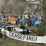 McGill University student encampment, April 27, 2024. (Photo: Ellen Gabriel/Twitter)