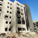 Ruins of al-Shifa Hospital in Gaza City, April 1, 2024. (Photo: Khaled Daoud /APA Images)