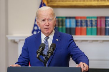 US President Joe Biden delivers remarks in the White House in October 2023. (Photo: White House Office via APA Images)