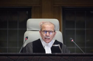 The President of the ICJ, Judge Nawaf Salam, as the Court delivers its Order on the Request for the modification and indication of provisional measures submitted by South Africa. (Photo: UN Photo/ICJ-CIJ/Bastiaan Musscher)