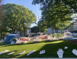 Emory University solidarity encampment in late April. (Photo: Social Media)