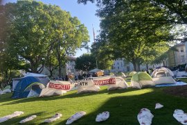 Emory University solidarity encampment in late April. (Photo: Social Media)