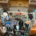 UAW Labor for Palestine action in Albany, NY, March 2024. (Photo: UAW Labor for Palestine X Account)
