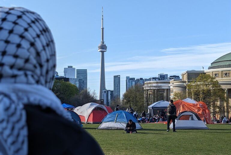 University of Toronto student encampment calling for divestment. (Photo: Social Media/X)