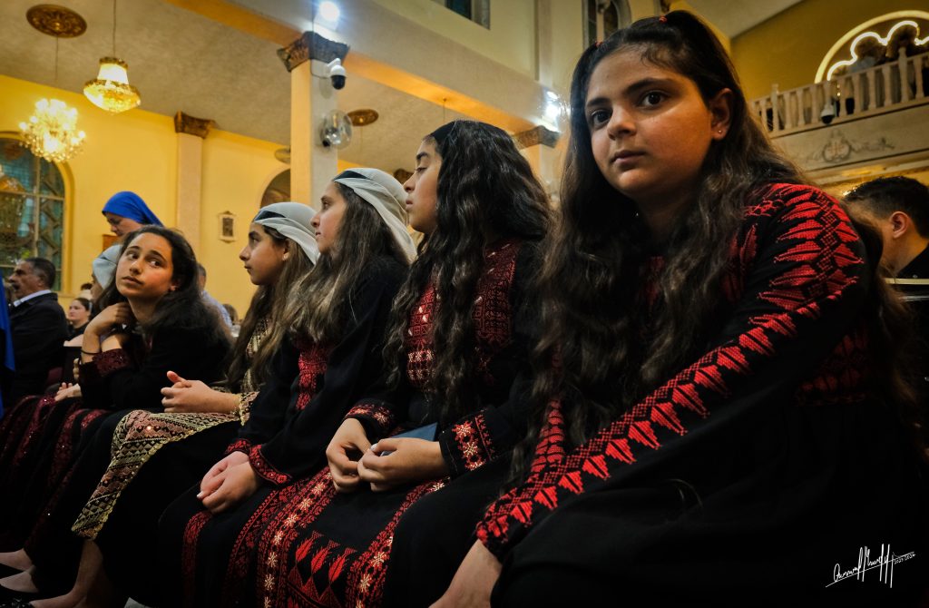 Holy Friday mass in Taybeh, 2024. (Photo: Qassam Muaddi/Mondoweiss)
