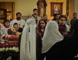 Holy Friday mass in Taybeh, 2024. (Photo: Qassam Muaddi/Mondoweiss)