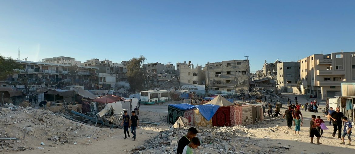 A UN-run school sheltering displaced people near Nasser Hospital in Khan Younis was bombed by Israeli warplanes on July 3, 2024. (Photo: Abdullah Abu Al-Khair/APA Images)