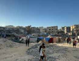 A UN-run school sheltering displaced people near Nasser Hospital in Khan Younis was bombed by Israeli warplanes on July 3, 2024. (Photo: Abdullah Abu Al-Khair/APA Images)