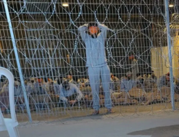 An image of Ibrahim Salem at Sde Teiman leaked to CNN. (Photo: Social Media)