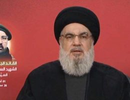 Hassan Nasrallah delivers address following Israel's attack on Beirut, August 1, 2024. (Photo: Screenshot)