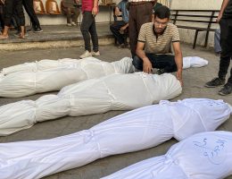 Victims of an Israeli airstrike on Gaza City, September 12, 2024. (Photo: Hadi Daoud/APA Images)