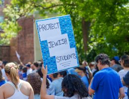 Jewish students and community leaders come together at George Washington University, Washington, DC, on May 2, 2024. (Photo: Ted Eytan/Flickr)