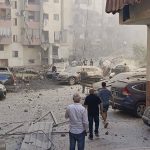 Photo shared on social media of the aftermath of an Israeli attack on a residential building in Beirut’s southern Dahiya district, allegedly targeting one of Hezbollah’s top military commanders, Ibrahim Aqil, on September 20, 2024.