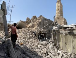 Palestinians inspect damage following an Israeli attack on the Gold Market (Qissariya Market) in Gaza City, July 4, 2024. (Photo: Hadi Daoud /APA Images)