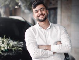 Haitham Abd Elwahed attending a friend's wedding before the war (Photo courtesy of the Abd Elwahed family)