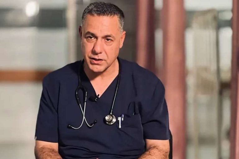 Dr. Hussam Abu Safiya, Director of the Kamal Adwan Hospital in Beita Lahia in northern Gaza. Photo via social media
