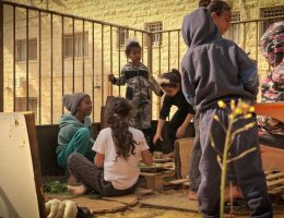 Displaced children staying at the al-Kafif School, Jenin, March 2025. (Photo: Qassam Muaddi/Mondoweiss)
