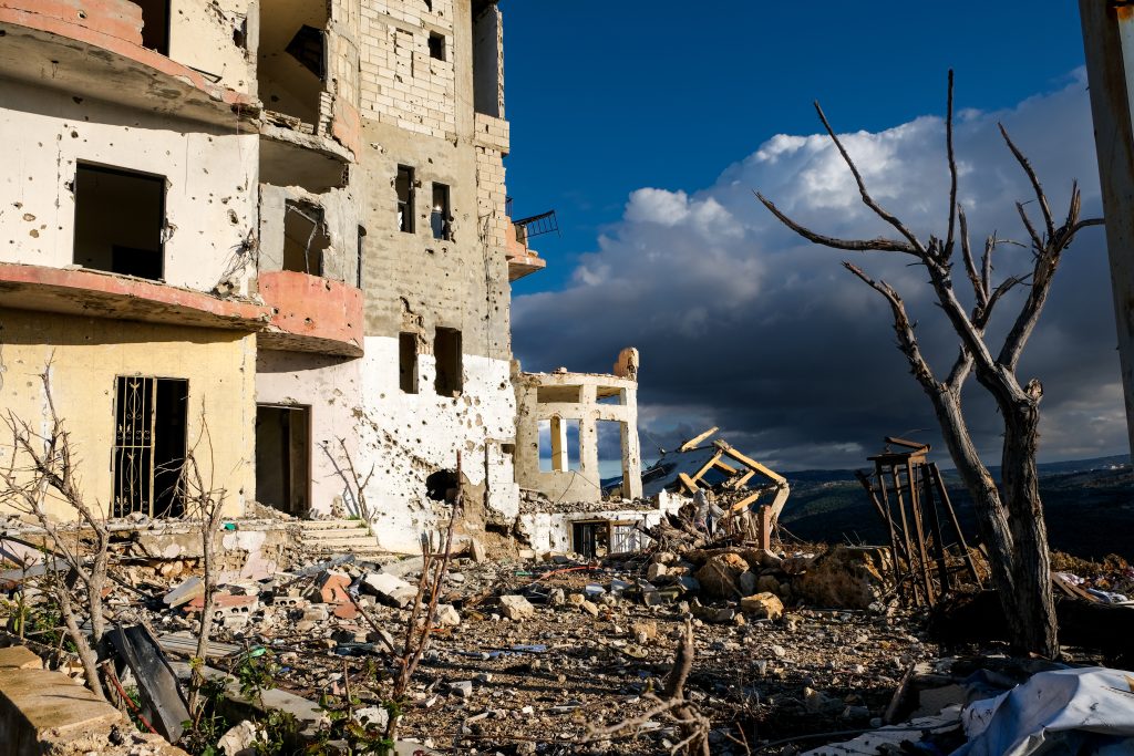 Destruction in the aftermath of Israeli attacks in Majdal Zoun, South Lebanon. (Photo: Courtney Bonneau)