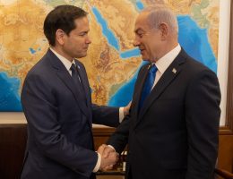 Secretary Marco Rubio meets with Israeli Prime Minister Benjamin Netanyahu in Jerusalem, Israel, February 16, 2025. (Official State Department photo by Freddie Everett)