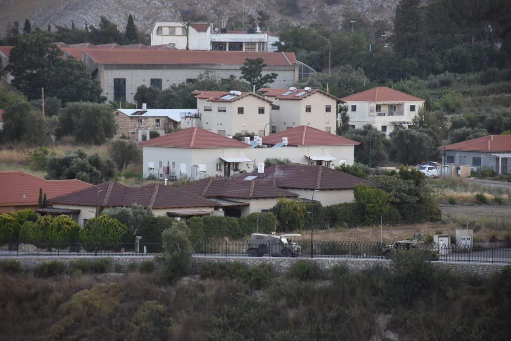 Northern Israeli town of Metula as seen from the Lebanese town of Kfar Kila, southern Lebanon, July 12, 2023. (Photo: Ziad Choufi/EFE via ZUMA Press/APA Images)