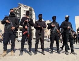 Palestinian Hamas police officers begin working to maintain security and order during the ceasefire with Israel, Gaza City, January 20, 2025. (Photo: Hadi Daoud/APA Images)